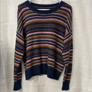 Lucky Brand Striped Multicolor Women's Sweater Ladies Large
